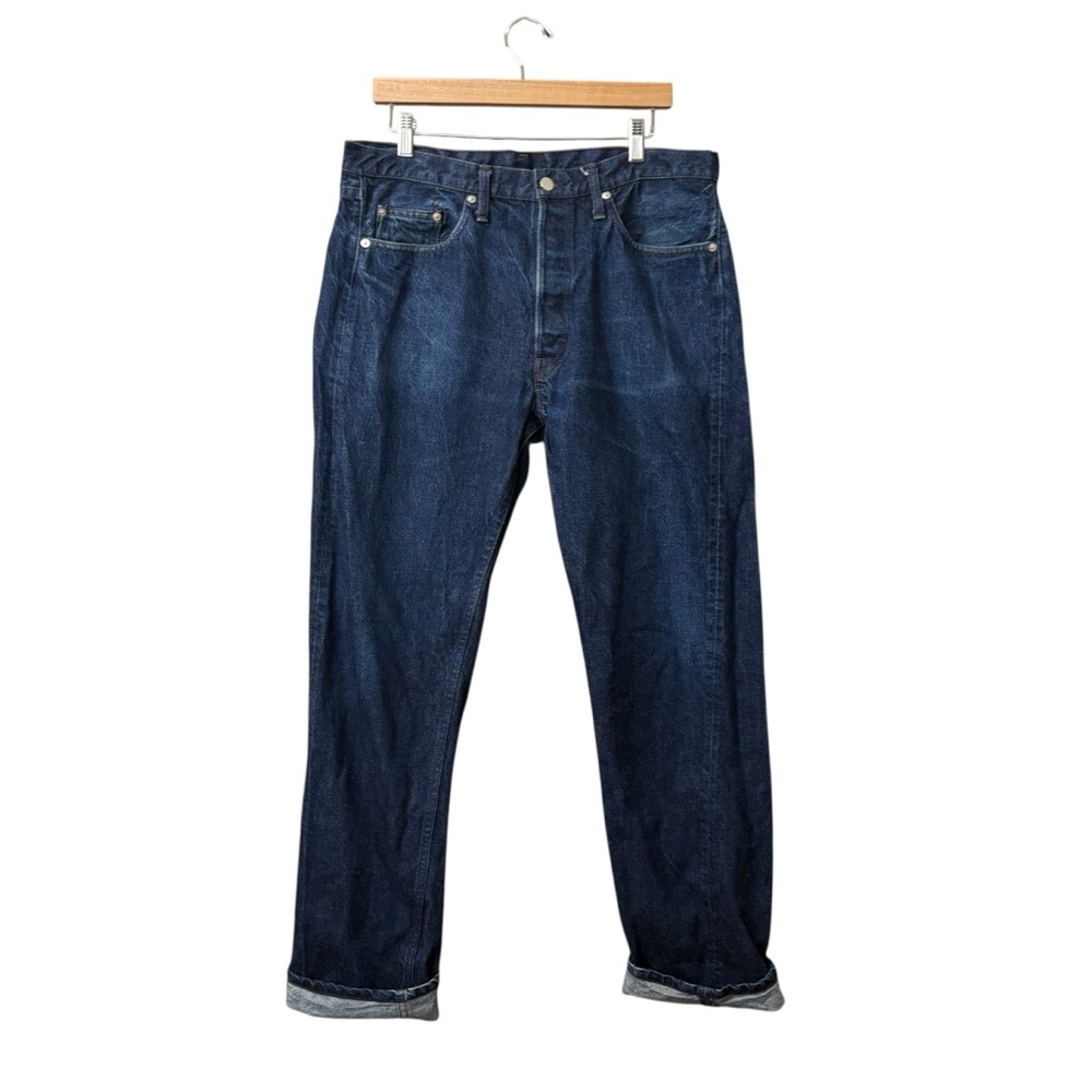TUKI Harada Fukushoku Kenkyusho Japan Denim Straight Jeans Size 34x30